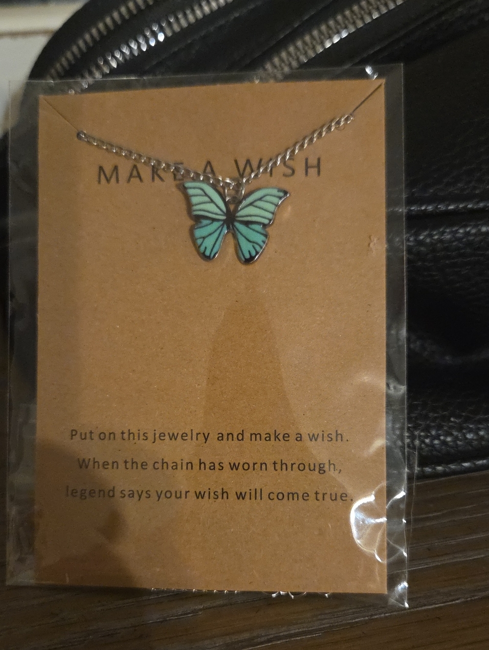 Green Butterfly Pendant Necklace
